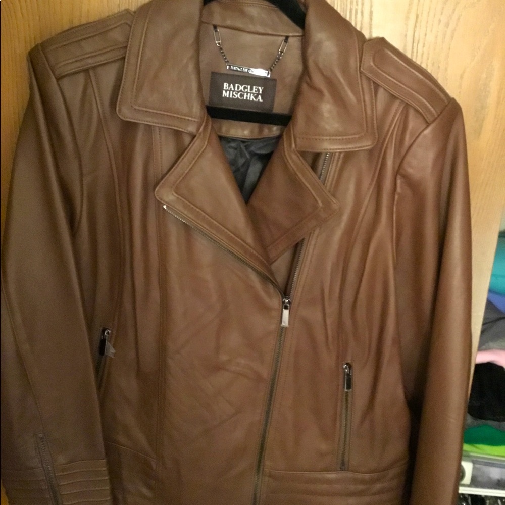 NEW Badgley Mishka leather jacket-plus size